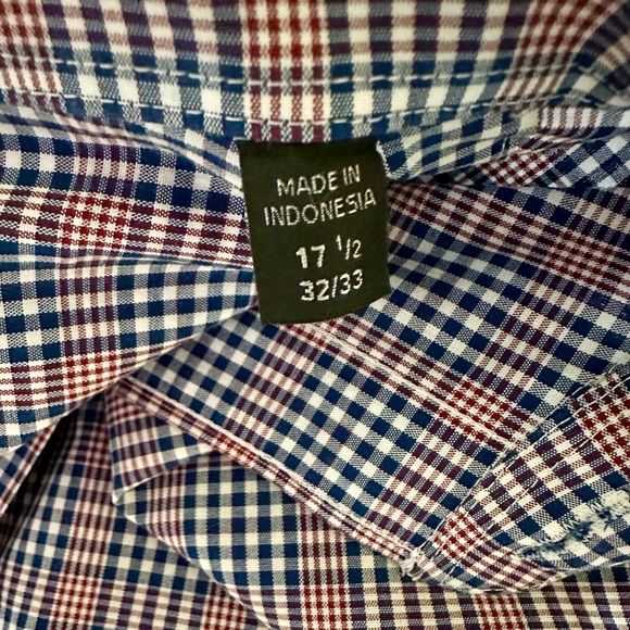 Esquire Men’s Performance Slim Fit Plaid Dress Shirt - Picture 4 of 12